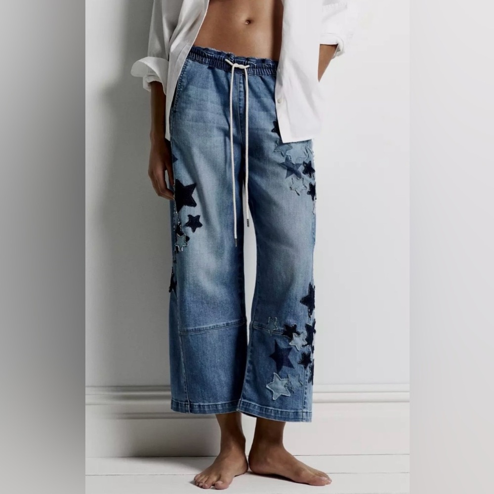 Anthropologie Relaxed Pull-On Barrel Jean